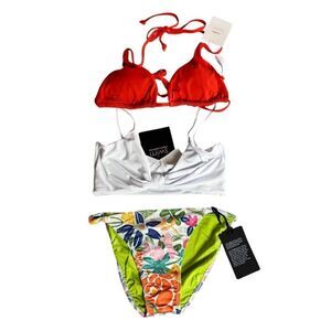 3 Piece Bikini Bundle Andie Swim Chaser Swimwear & Naked Wardrobe Size Small NEW